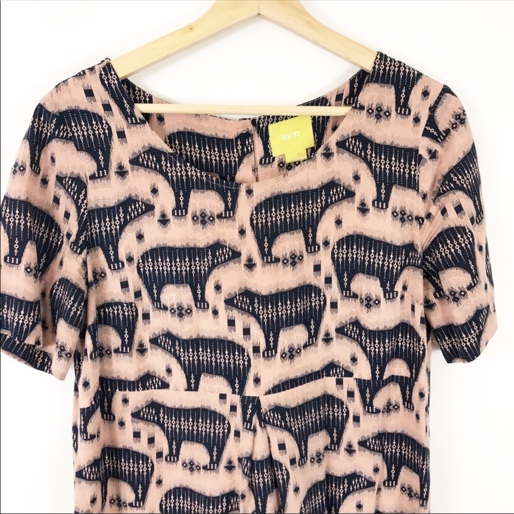 Anthropologie Maeve dress with polar bear print - Picture 2 of 6